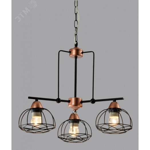 Люстра  Rivoli Gekuba 5064-233 3 х E27 40 Вт лофт - кантри