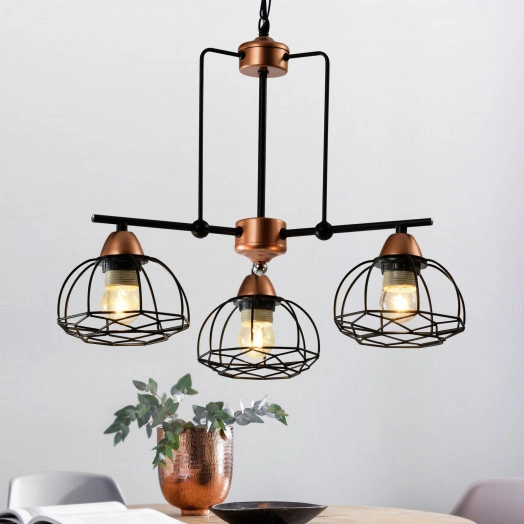 Люстра  Rivoli Gekuba 5064-233 3 х E27 40 Вт лофт - кантри