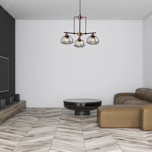 Люстра  Rivoli Gekuba 5064-233 3 х E27 40 Вт лофт - кантри