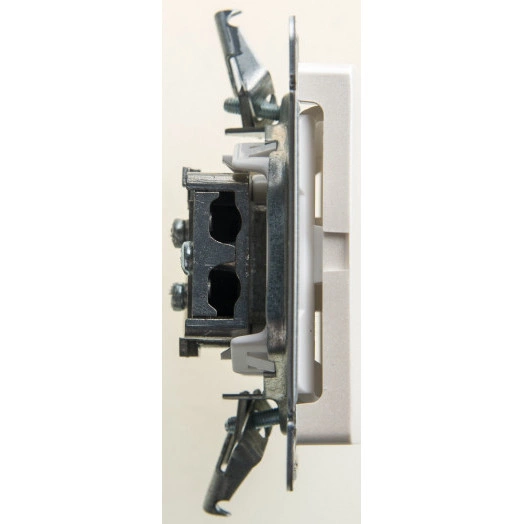 GLOSSA Розетка телевизионная TV проходная 4DB перламутр в рамку