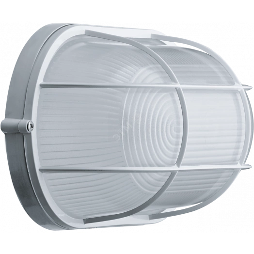 Светильник НПП-100w термостойкий овальный с решеткой IP54 белый