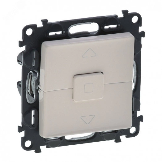 Valena LIFE Выключатель кнопочный управления для жалюзи и рольставней 6А 250В С лицевой панелью Безвинтовые зажимы Слоновая кость