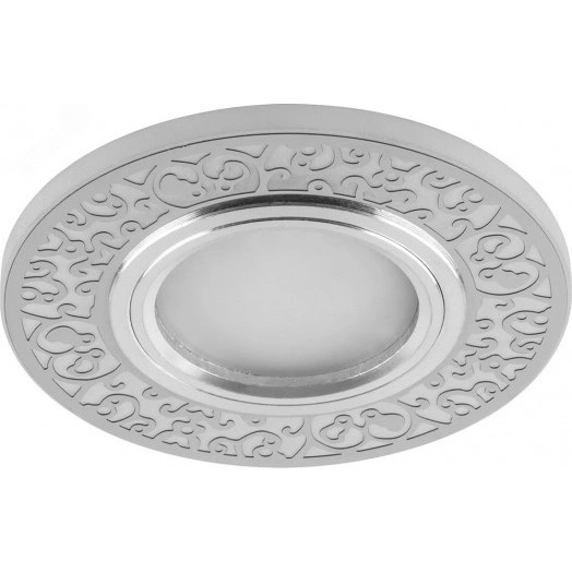 Светильник ИВО-50w G5.3 со светодиодной подсветкой 4000К белый матовый хром