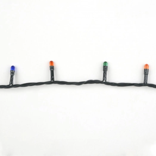 Гирлянда с контроллером 25м 500 миниламп накаливания Разноцветный свет Провод зеленый