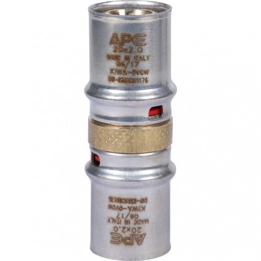 Муфта-пресс соединительная равнопроходная 20х20 для металлопластиковых труб