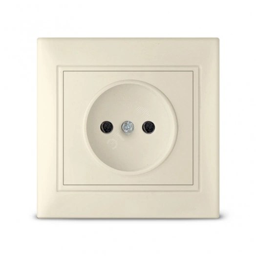 Розетка Севиль без заземления слоновая кость (ivory)