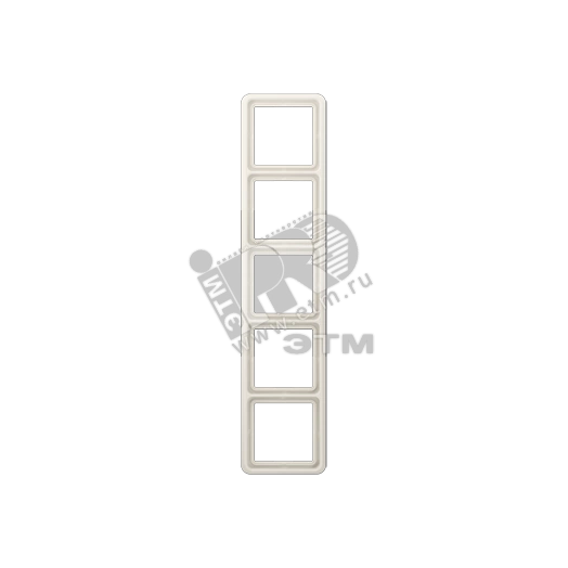 Рамка 5 постов универсальная ударопрочная слоновая кость