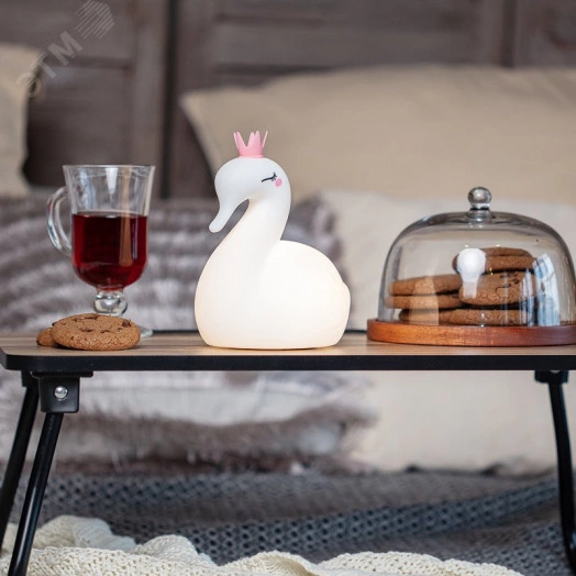 Силиконовый домашняя ночник Лебедь