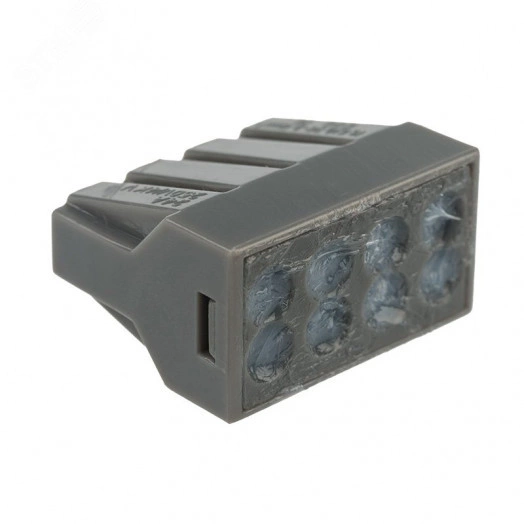 Экспресс-клемма с пастой СМК 773-308, 8-проводная до 2,5 кв мм, серая 50шт