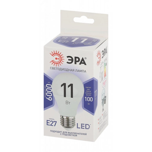 Лампа светодиодная LED A60-11W-860-E27(диод,груша,11Вт,хол,E27)