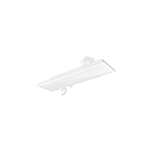 Светильник светодиодный тип кромки V-Clip® 1200*300*60мм 36ВТ 4000К IP40 RAL9010 с равном. засветкой с рассеив.опал в комплекте авар.автон.пост.действия Teletest