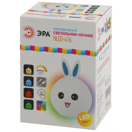 Светильник настольный  NLED-416-2W-BU белый с синим ЭРА