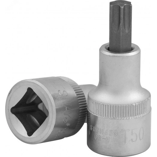 Насадка торцевая 1/4''DR с вставкой-битой TORX®, T27, 37 мм