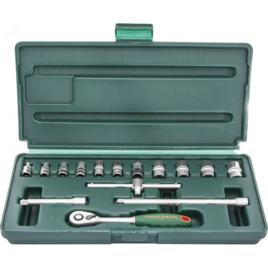 Набор головок торцевых 1/4''DR, 4-14 мм, 15 предметов