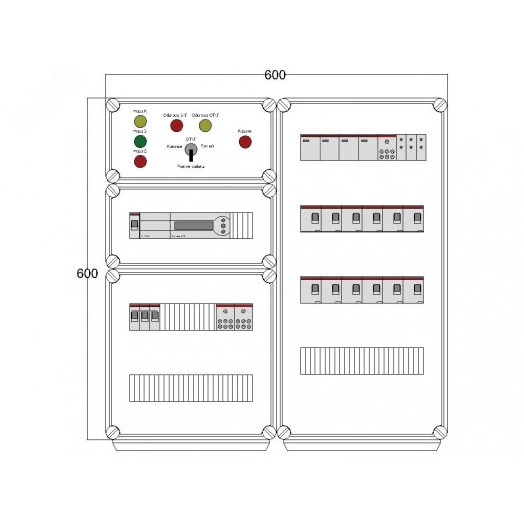 Щит управления электрообогревом DEVIbox HS 12x1700 D850 (в комплекте с терморегулятором)
