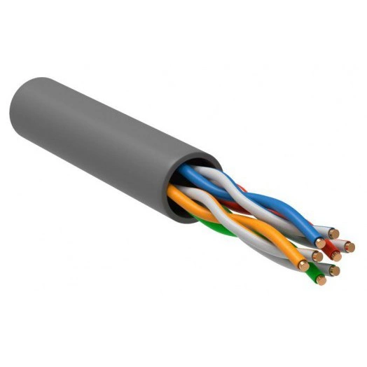 Кабель витая пара U/UTP кат.5e 4х2х24AWG solid LSZH сер. 305м (м) ITK LC1-C5E04-121