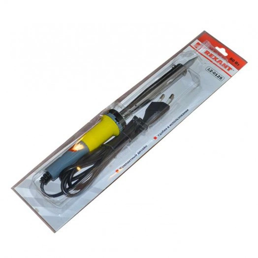 Паяльник с керам. нагревателем долговечное жало 220В/80Вт Rexant 12-0125