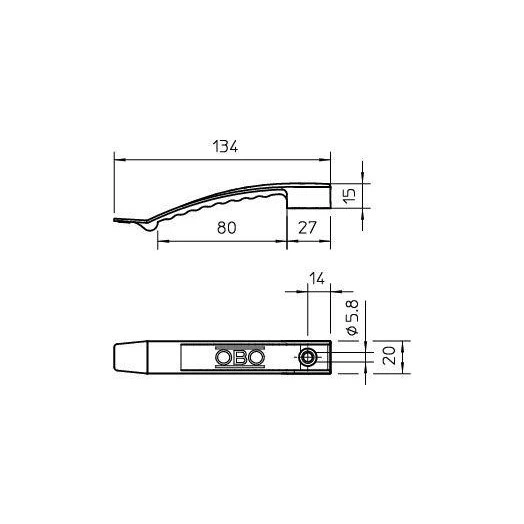 Зажим кабельный 1х8 NYM3х1.5 2032 SP OBO 2204975