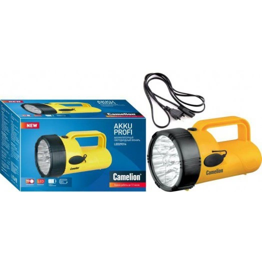 Фонарь 19LED 29314 (аккум. 220В желт.; 4В 2.3А-ч) Camelion 10471 Фонарь 19LED 29314 (аккум. 220В желт.; 4В 2.3А-ч) Camelion 10471