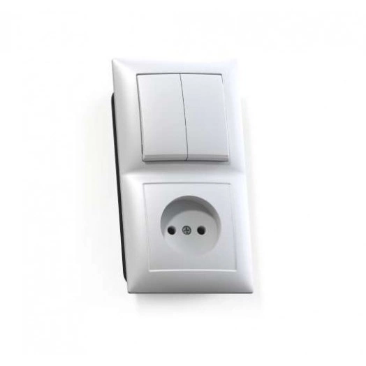 Блок СП БКВР-409 Селена (2-кл. выкл. + розетка) бел. Кунцево 8201 Блок СП БКВР-409 Селена (2-кл. выкл. + розетка) бел. Кунцево 8201
