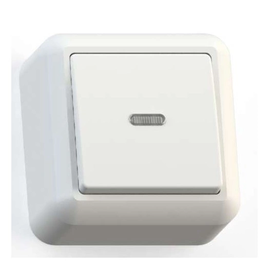 Выключатель 1-кл. ОП Оптима 10А IP20 А110-386 с индикацией с монтаж. пластиной бел. Кунцево 8001 Выключатель 1-кл. ОП Оптима 10А IP20 А110-386 с индикацией с монтаж. пластиной бел. Кунцево 8001