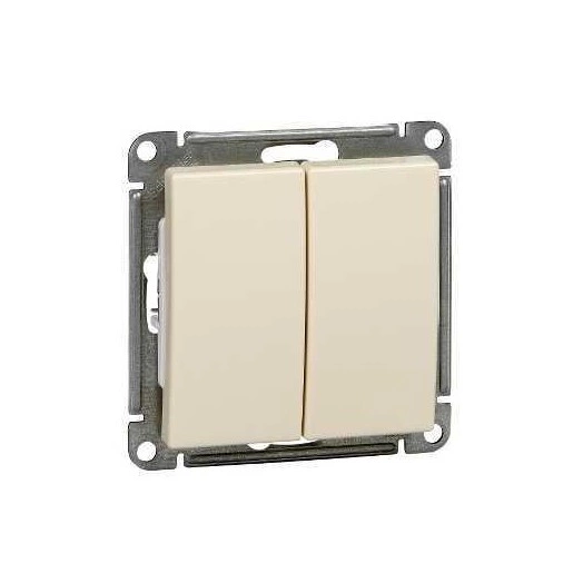 Механизм выключателя 2-кл. СП W59 10А IP20 10AX сл. кость SchE VS510-252-2-86