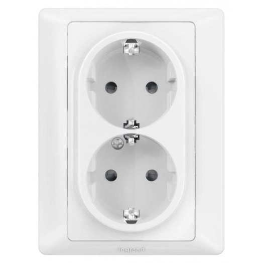 Рамка 1-м Valena Life для двойных розеток бел. Leg 754221