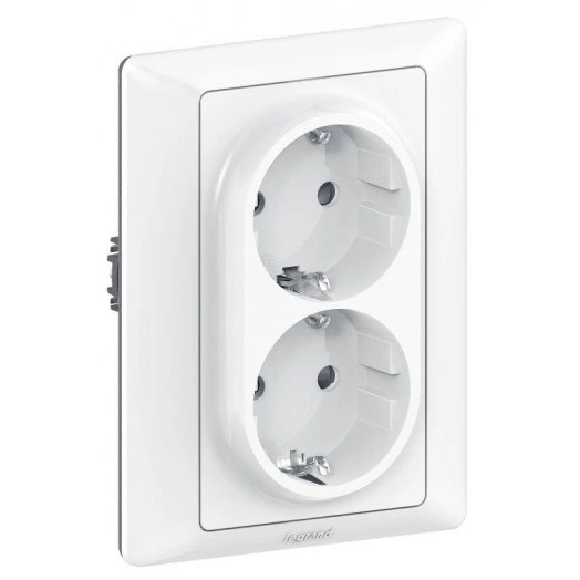 Рамка 1-м Valena Life для двойных розеток бел. Leg 754221