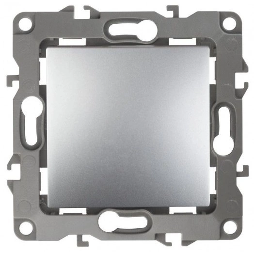 Механизм выключателя 1-кл. СП Эра12 10А IP20 12-1101-03 250В 10AX алюм. Эра Б0014623