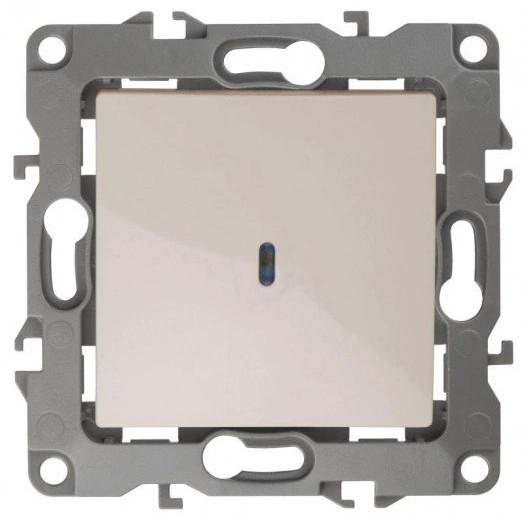 Механизм выключателя 1-кл. СП Эра12 10А IP20 12-1102-02 250В 10AX с подсветкой сл. кость Эра Б0014634