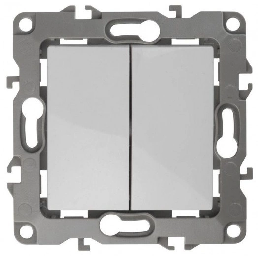 Механизм выключателя 2-кл. СП Эра12 10А IP20 12-1104-01 250В 10AX бел. Эра Б0014645