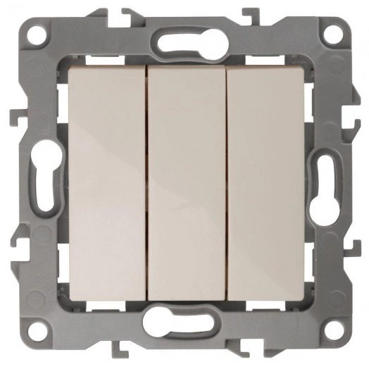 Механизм выключателя 3-кл. СП Эра12 10А IP20 12-1107-02 250В 10AX сл. кость Эра Б0014670