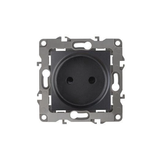 Механизм розетки 1-м СП Эра12 12-2105-05 16А IP20 16AX 250В 2P антрацит Эра Б0018258