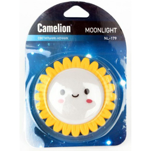 Светильник светодиодный NL-179 "Солнышко" ночник с выкл. 220В Camelion 12535