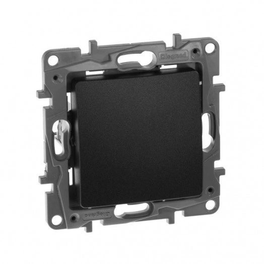 Механизм переключателя 1-кл. СП Etika 10А IP20 250В 10AX авт. зажимы антрацит Leg 672605 Механизм переключателя 1-кл. СП Etika 10А IP20 250В 10AX авт. зажимы антрацит Leg 672605