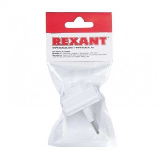 Переходник электрический "Козья ножка" 220В 10А REXANT 11-1065