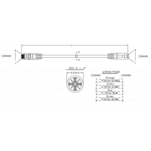 Патч-корд U/UTP кат.6 LSZH 2м PC-LPM-UTP-RJ45-RJ45-C6-2M-LSZH-GY сер. Hyperline 42265