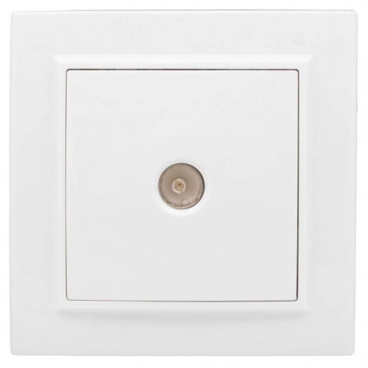 Розетка TV 1-м СП Минск 75Ом 5-862МГц бел. Basic EKF ERA00-027-10