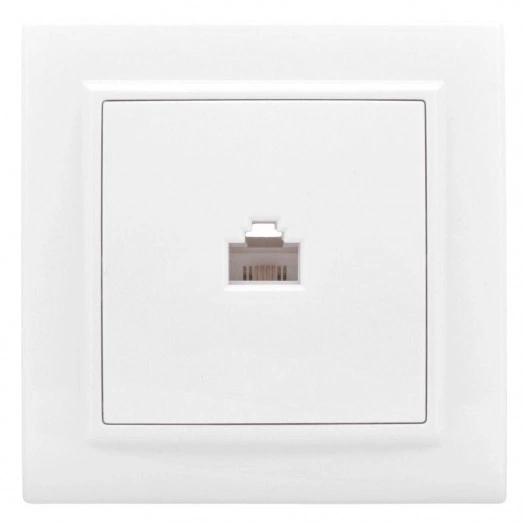 Розетка компьютерная 1-м СП Минск RJ45 бел. Basic EKF ERK01-035-10