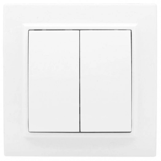 Выключатель 2-кл. СП Минск 10А IP20 бел. Basic EKF ERV10-023-10