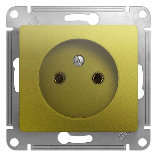 Механизм розетки 1-м СП Glossa 16А IP20 250В без заземл. фисташк. SchE GSL001041