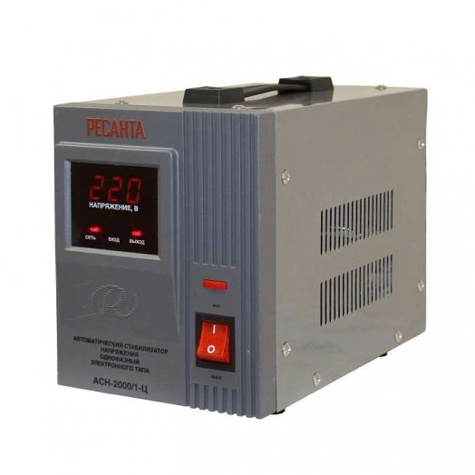 Стабилизатор напряжения АСН-2000/1-Ц 1ф 2кВт IP20 релейный Ресанта 63/6/4 Стабилизатор напряжения АСН-2000/1-Ц 1ф 2кВт IP20 релейный Ресанта 63/6/4