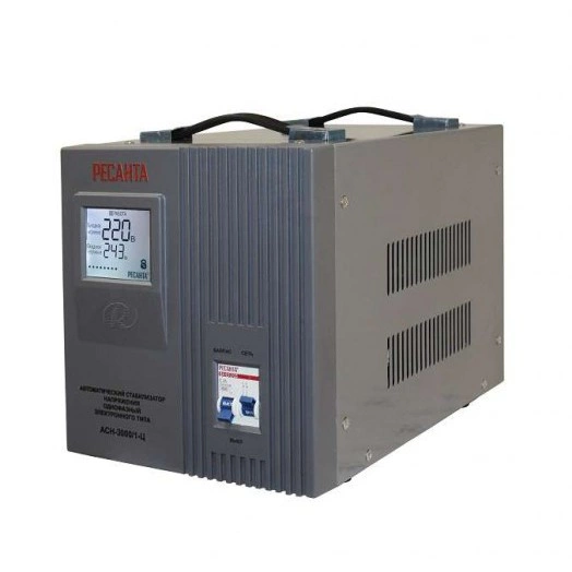 Стабилизатор напряжения АСН-3000/1-Ц 1ф 3кВт IP20 релейный Ресанта 63/6/5 Стабилизатор напряжения АСН-3000/1-Ц 1ф 3кВт IP20 релейный Ресанта 63/6/5