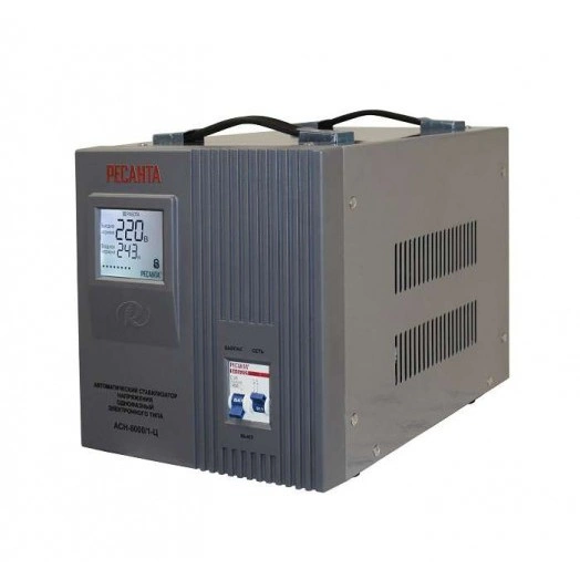 Стабилизатор напряжения АСН-8000/1-Ц 1ф 8кВт IP20 релейный Ресанта 63/6/7 Стабилизатор напряжения АСН-8000/1-Ц 1ф 8кВт IP20 релейный Ресанта 63/6/7