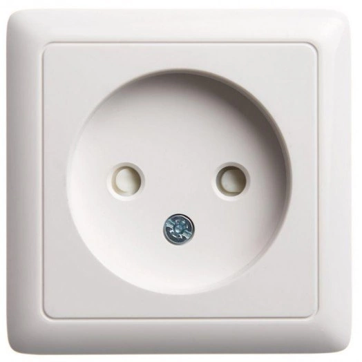 Розетка 1-м ОП Хит 10А IP20 250В без заземл. защ. шторки бел. SchE RA10-137-B