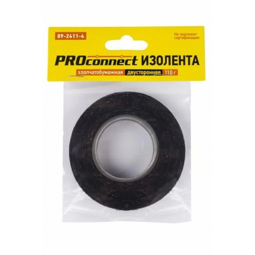 Изолента х/б 18мм двусторонняя (рул.16.4м) Proconnect 09-2411-4 Изолента х/б 18мм двусторонняя (рул.16.4м) Proconnect 09-2411-4
