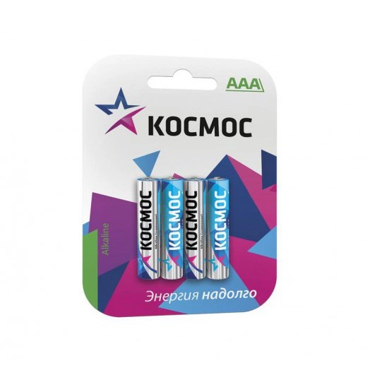 Элемент питания алкалиновый LR LR03 BP-4 (блист.4шт) Космос KOCLR034BL_classic
