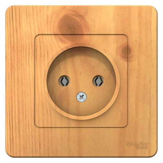 Розетка 1-м СП Blanca 16А IP20 250В без заземл. без защ. шторок ясень SchE BLNRS000015