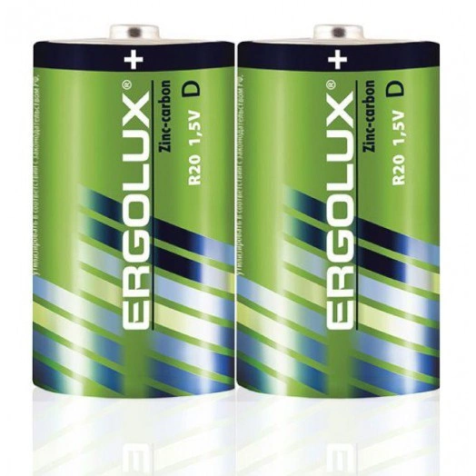 Элемент питания солевой R20 SR2 R20SR2 1.5В (уп.2шт.) Ergolux 12442