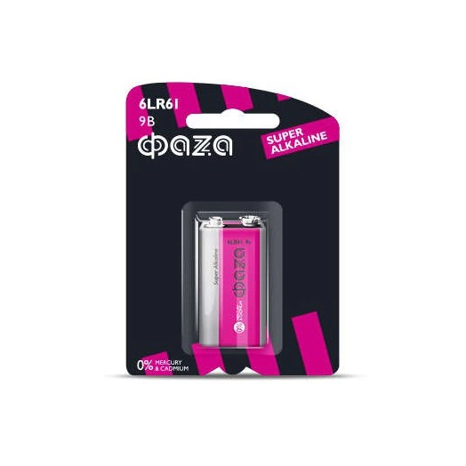 Элемент питания алкалиновый "крона" 6LR61 Super Alkaline BL-1 ФАZА 2858412